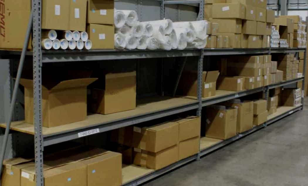 Bulk Storage Rack with Particle Board Decking Add-On
